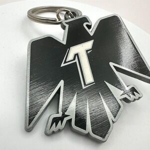 Vintage 90s Tecate‎ Eagle Logo Silver tone Beer Bottle Opener Keyring Black